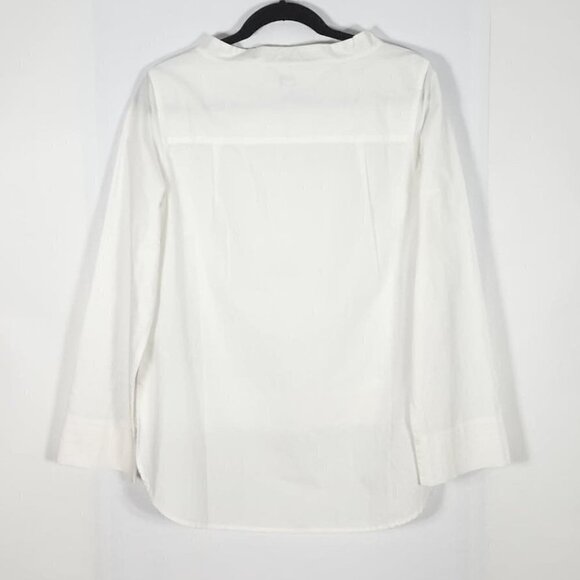 J.Crew White Blouse #113  Size 4 - Picture 2 of 6